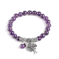 KarmaRipple's Authentic Gemstone Tree of Life Fortunate Talisman Stretch Bracelet