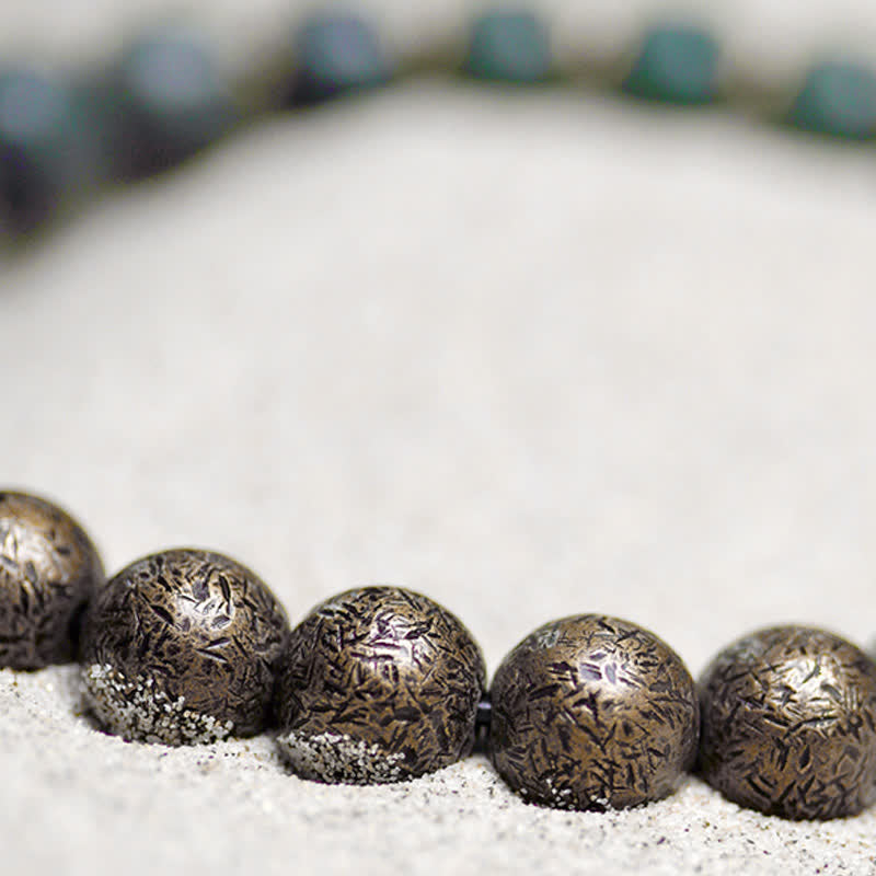 KarmaRipple's Tibetan Cyan Bodhi Seed Bronze Success Bracelet p8