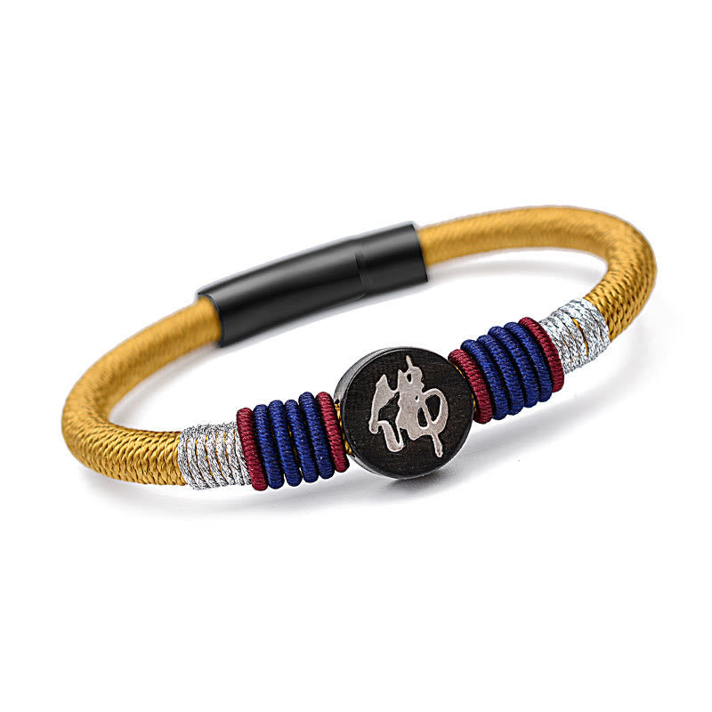 KarmaRipple's Buddha Character Ebony Handcrafted Rope Bracelet p2