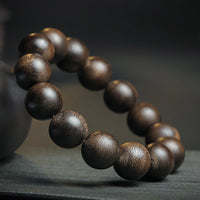 KarmaRipple's 108 Mala Beadwork Agarwood Peace Strength Calm Bracelet