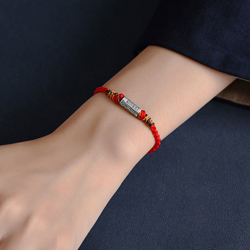 KarmaRipple's Handcrafted 925 Sterling Silver Everything Goes Well Design Protection Strength Bracelet Anklet p14