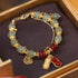 Peanut Fu Character&Jade Red Bead