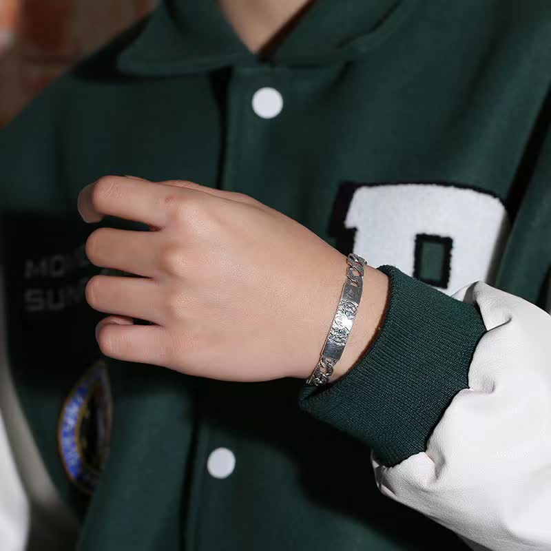 KarmaRipple's Tiger Bronze Fortune Cuff Chain Bracelet p2