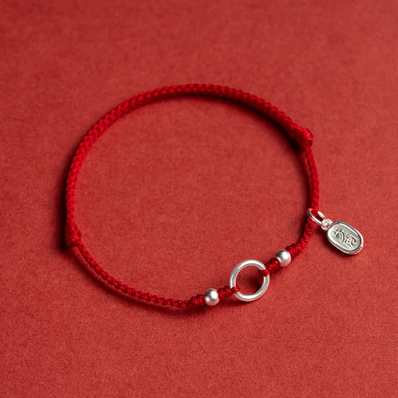 KarmaRipple's 925 Sterling Silver Fortunate Fortune Peace Joy Lotus Peace Buckle Red String Bracelet p5