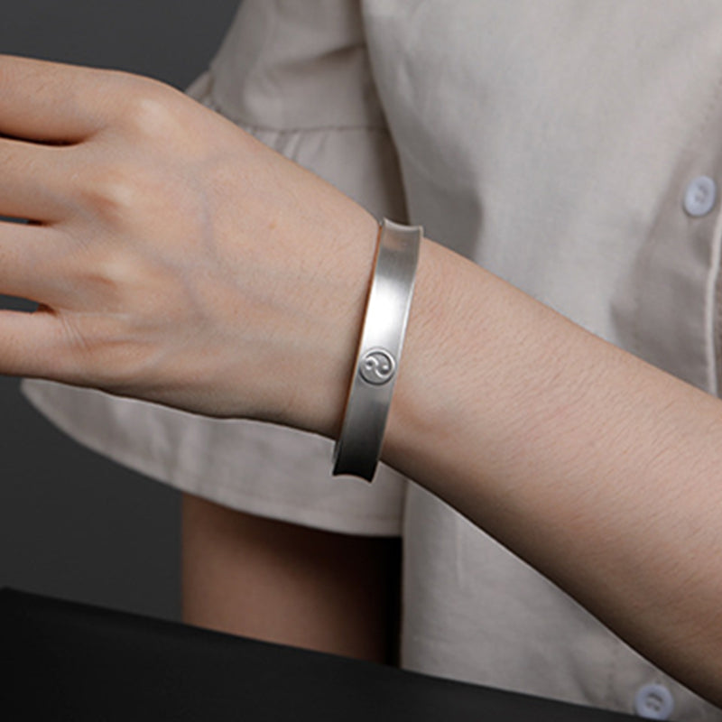 KarmaRipple's 999 Sterling Silver Yin Yang Auspicious Clouds Balance Balance Bracelet p12