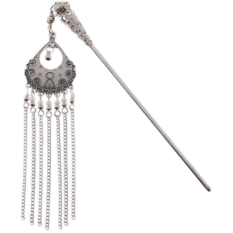 KarmaRipple's Water Drop Lily of the Valley Flowers Tassels Confidence Hairpin p43