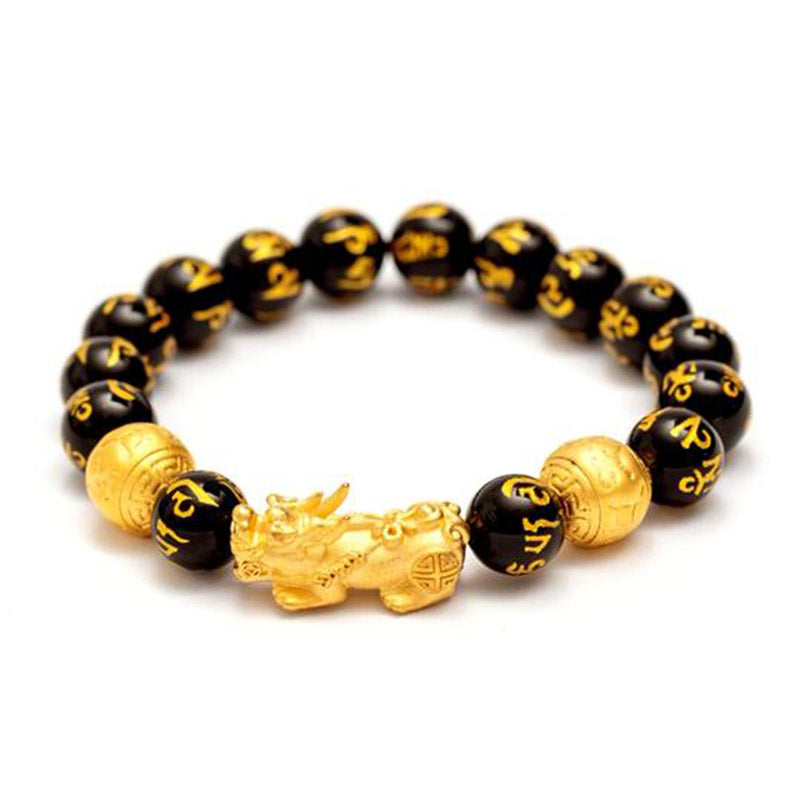 KarmaRipple's FengShui PiXiu Obsidian Wealth Bracelet p17