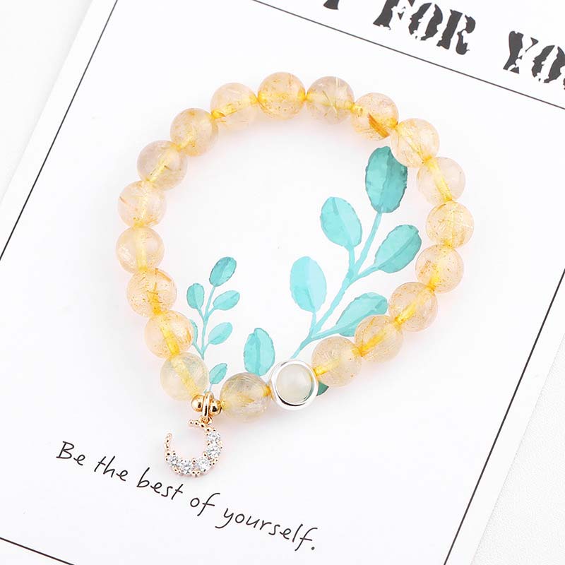 KarmaRipple's Citrine Fortune Protection Moon Talisman Bracelet p2
