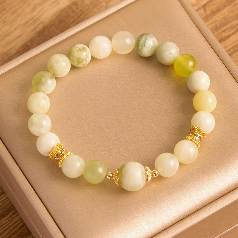 KarmaRipple's Green Grape Color Jade Abundance Bracelet p9