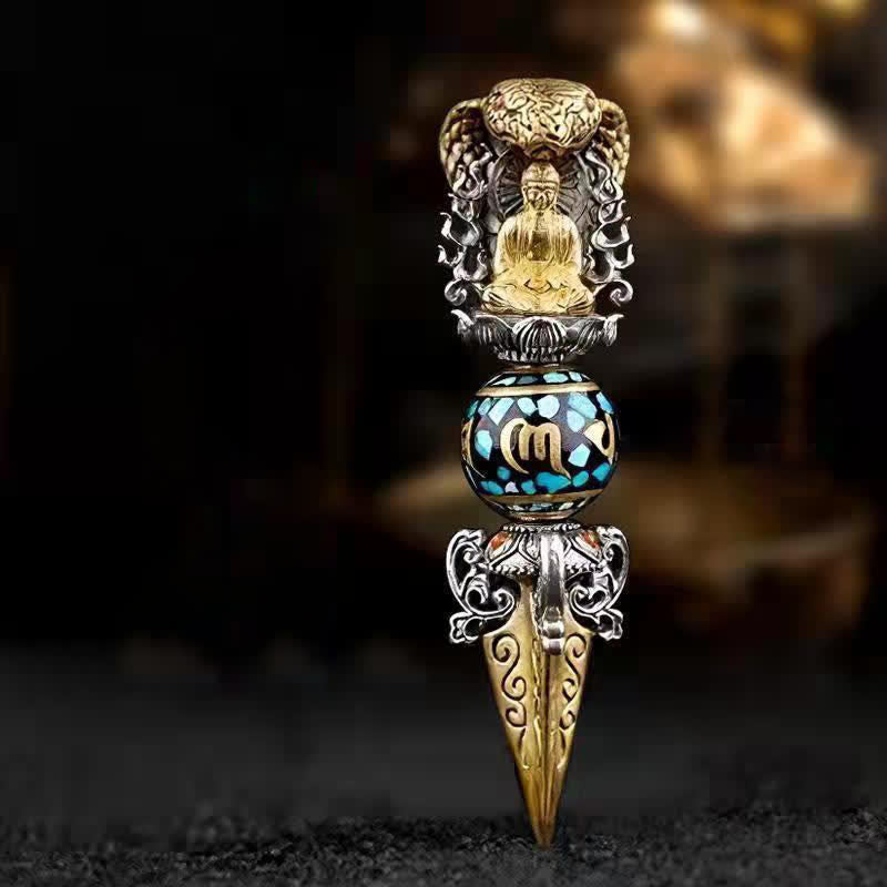 KarmaRipple's Tibetan Om Mani Padme Hum Buddha Wealth Rotation Pendant Vajra Necklace p1