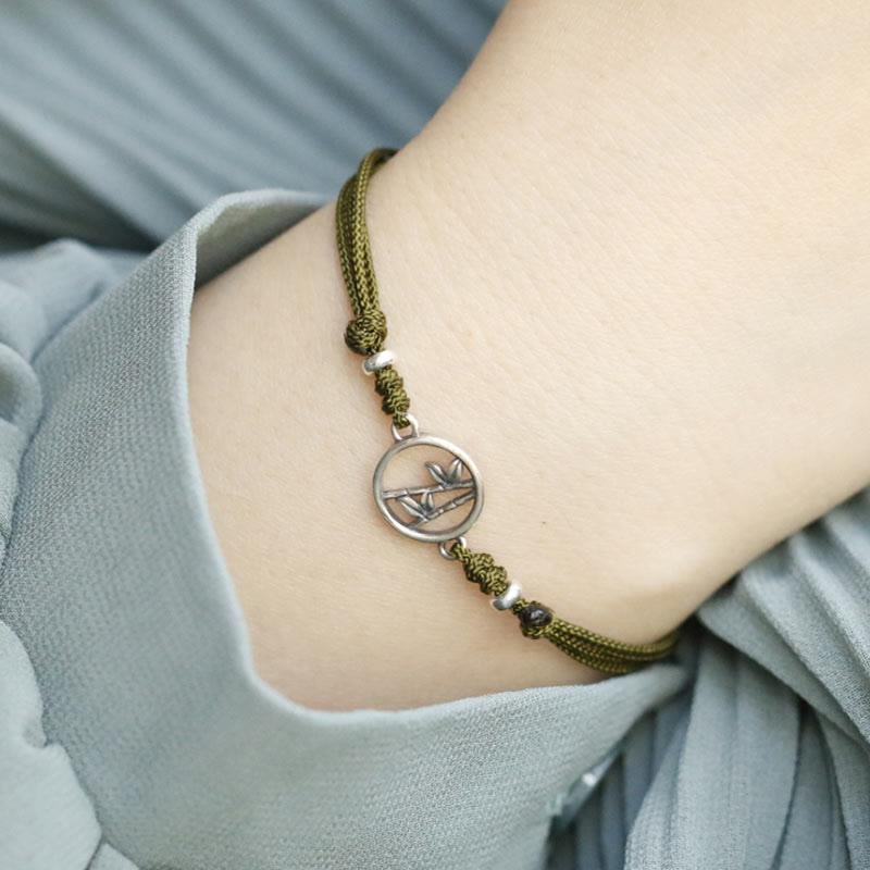 KarmaRipple's 925 Sterling Silver Bamboo Fortune String Bracelet p10