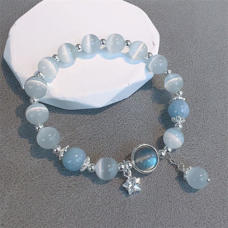 KarmaRipple's Cat's Eye Moonstone Butterfly Star Talisman Support Bracelet p20