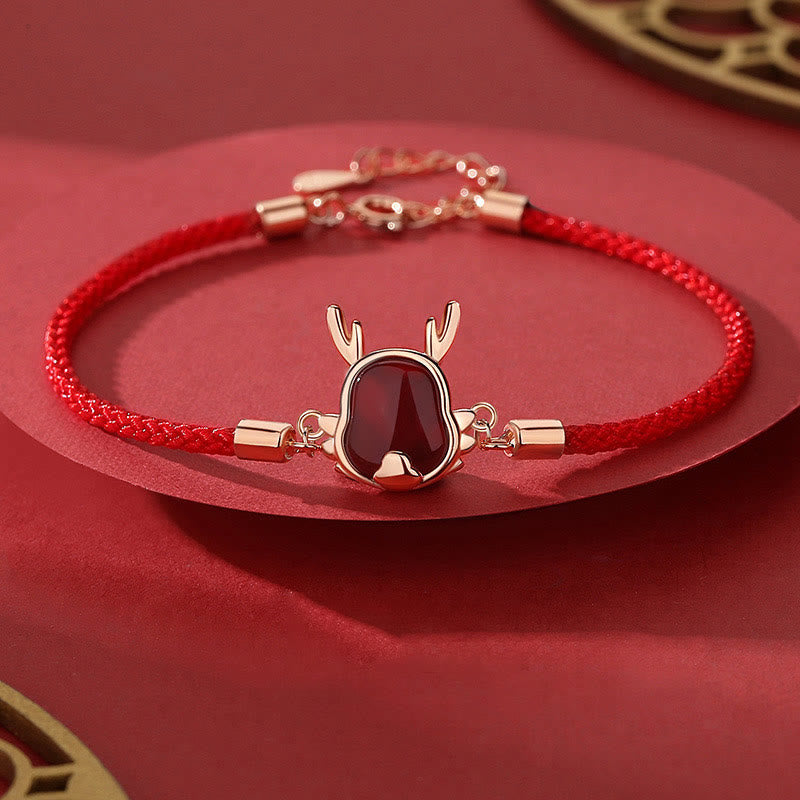 KarmaRipple's ???A Flash Sale- 925 Sterling Silver Year of the Dragon Authentic Red Agate Dragon Attract Fortune Fu Character Strength Bracelet Pendant Necklace Earrings p1