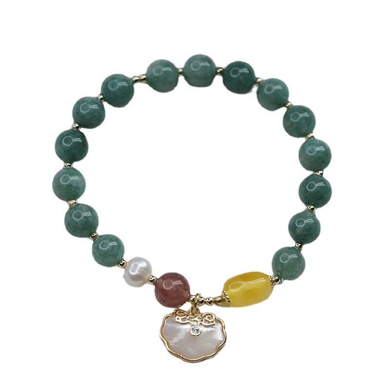 KarmaRipple's Jade Sea shell Ruyi Lock Fortune Bracelet p8