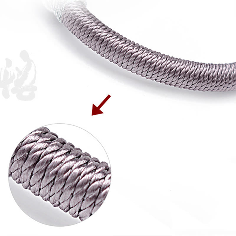 KarmaRipple's Buddha Character Ebony Handcrafted Rope Bracelet p17