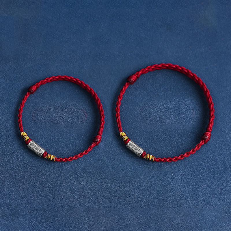 KarmaRipple's Handcrafted 925 Sterling Silver Everything Goes Well Design Protection Strength Bracelet Anklet p26