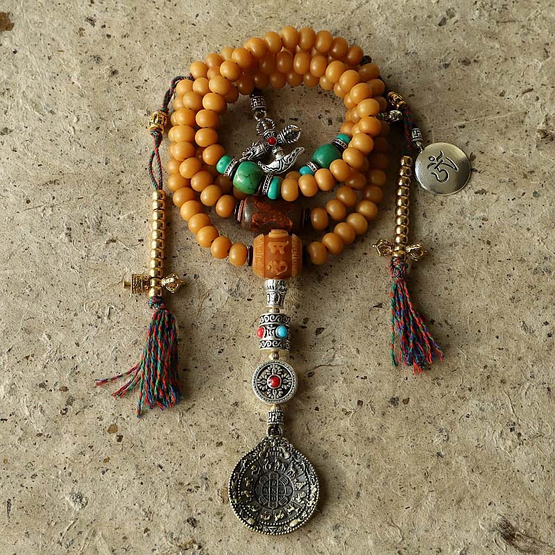 KarmaRipple's Tibet 108 Mala Beadwork Bodhi Seed Bagua Vajra Wealth Bracelet p24