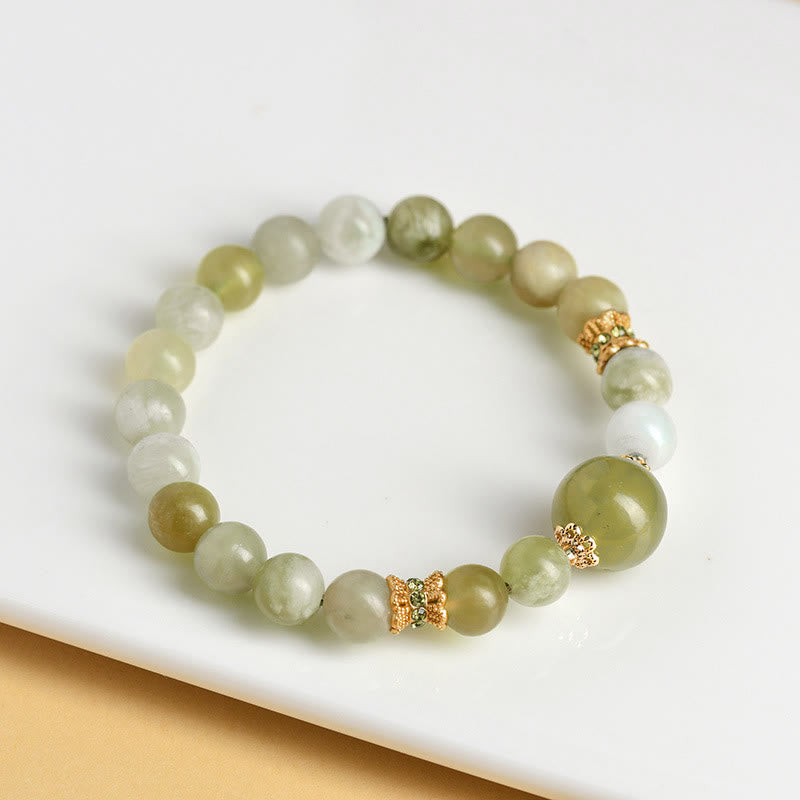 KarmaRipple's Green Grape Color Jade Abundance Bracelet p8
