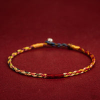 KarmaRipple's Handmade Five Color Thread Fortune Pair Child Adult Bracelet