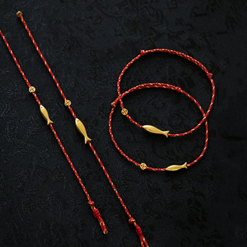 KarmaRipple's 14K Gold Plated Koi Fish Fortune Wealth Woven Bracelet p10