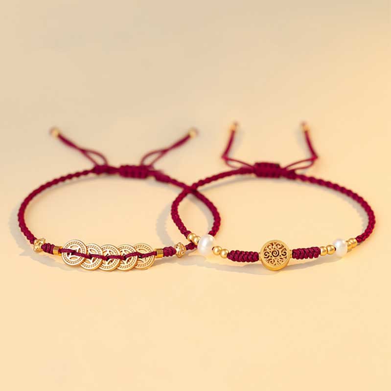 KarmaRipple's Bronze Coin Fortune Tree Fortune Strength Woven Bracelet p13