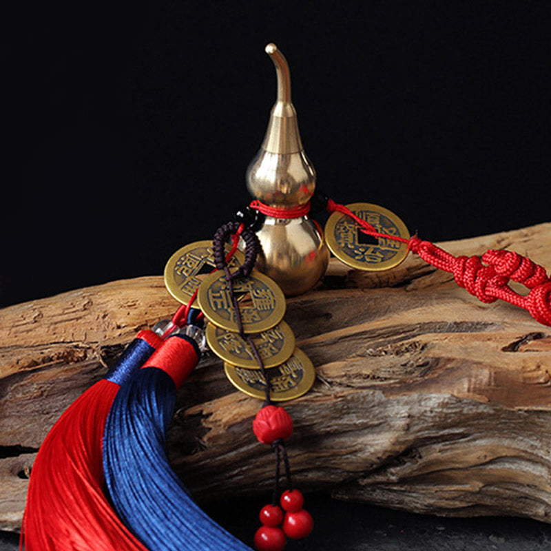 KarmaRipple's Feng Shui Wu Lou Gourd Ancient Chinese Coins Wealth Car Hanging Decoration p7