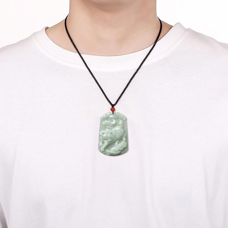KarmaRipple's Authentic Jade 12 Chinese Zodiac Abundance Amulet Necklace Pendant p19