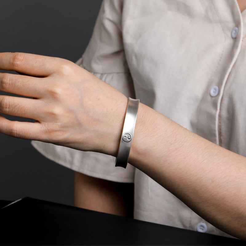 KarmaRipple's 999 Sterling Silver Yin Yang Auspicious Clouds Balance Balance Bracelet p16