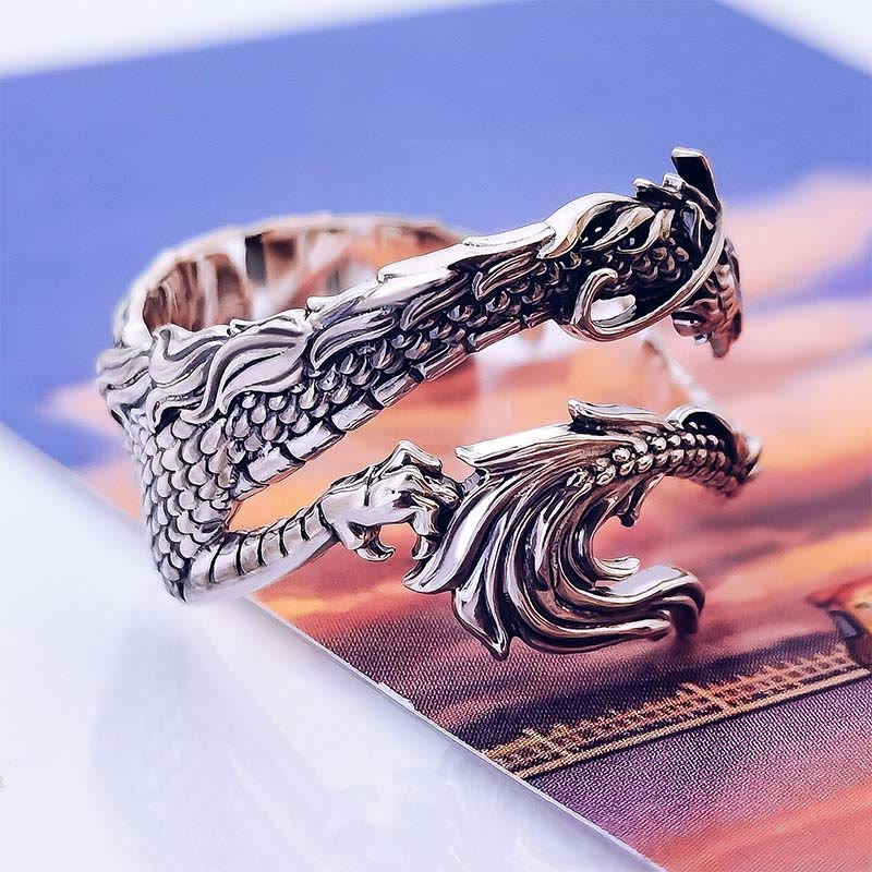 KarmaRipple's Vintage Dragon Pattern Protection Ring p4
