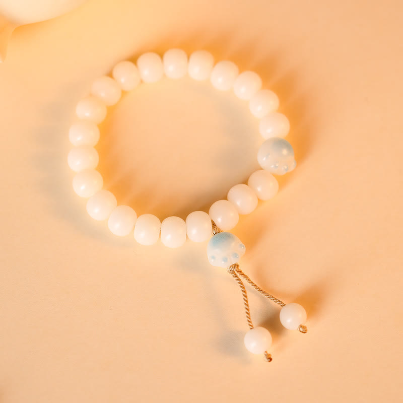 KarmaRipple's Authentic Bodhi Seed Lovely Paw Fortunate Cat Paw Peace Bracelet p20