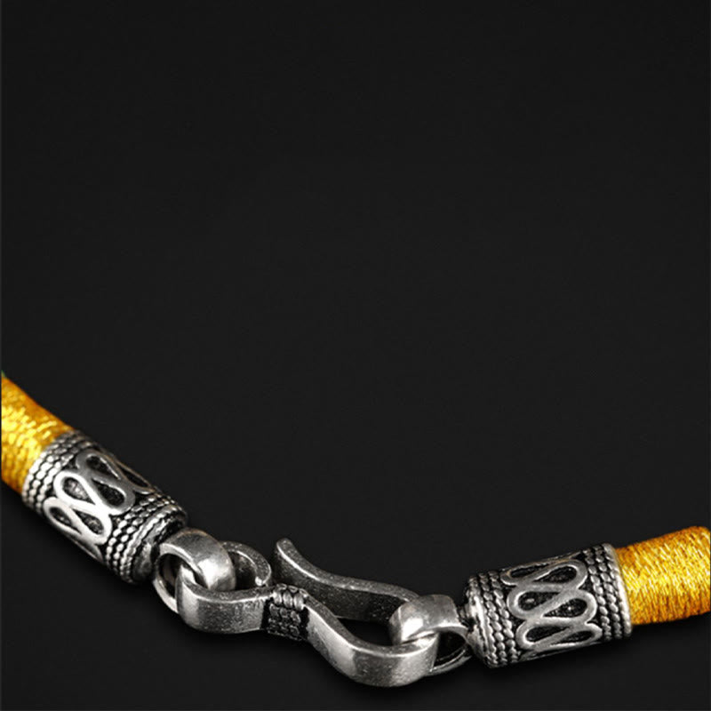 KarmaRipple's Tibet 999 Gold Om Mani Padme Hum Handmade Eight Thread Peace Weave Fortune Bracelet p15