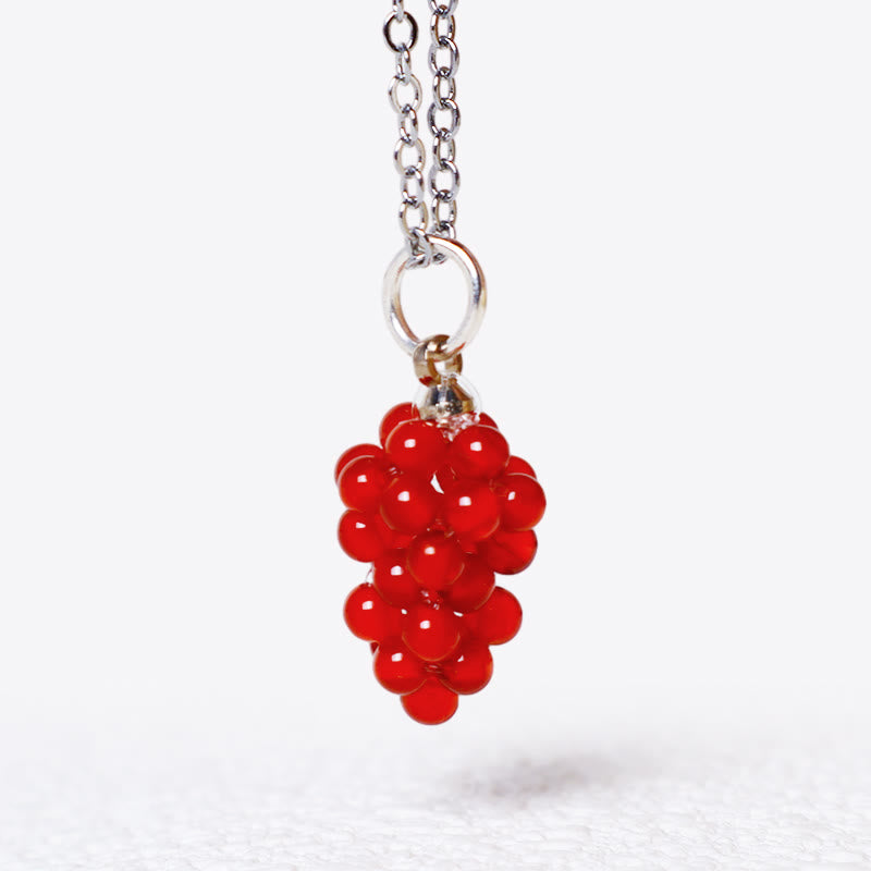 KarmaRipple's Authentic Garnet Red Agate Black Onyx Protection Pendant Necklace p7