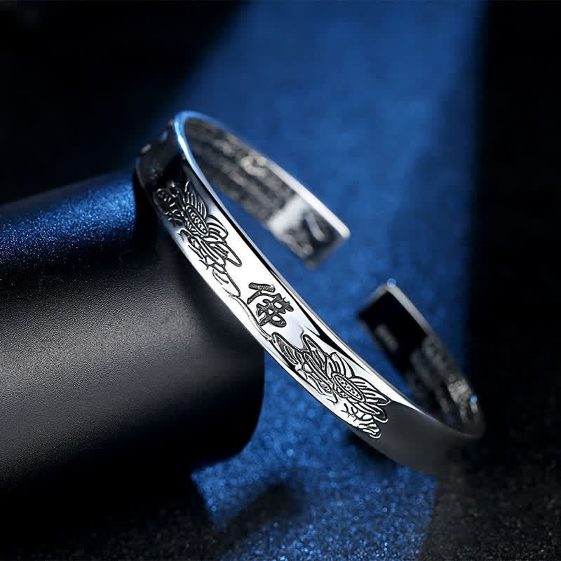 KarmaRipple's Heart Sutra Mantra Lotus Peace Bronze Cuff Bracelet Bangle p4