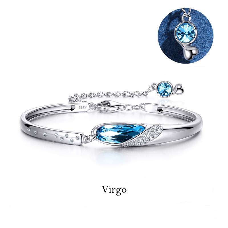 KarmaRipple's 925 Silver Plated Bronze 12 Constellations of the Zodiac Talisman Bracelet p8