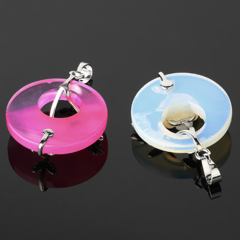 KarmaRipple's Various Gemstone Amethyst Green Aventurine Flower Balancing Pendant Necklace p35