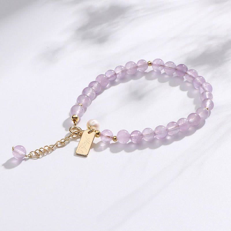 KarmaRipple's Authentic Amethyst Gemstone Relieves Stress Bracelet p6