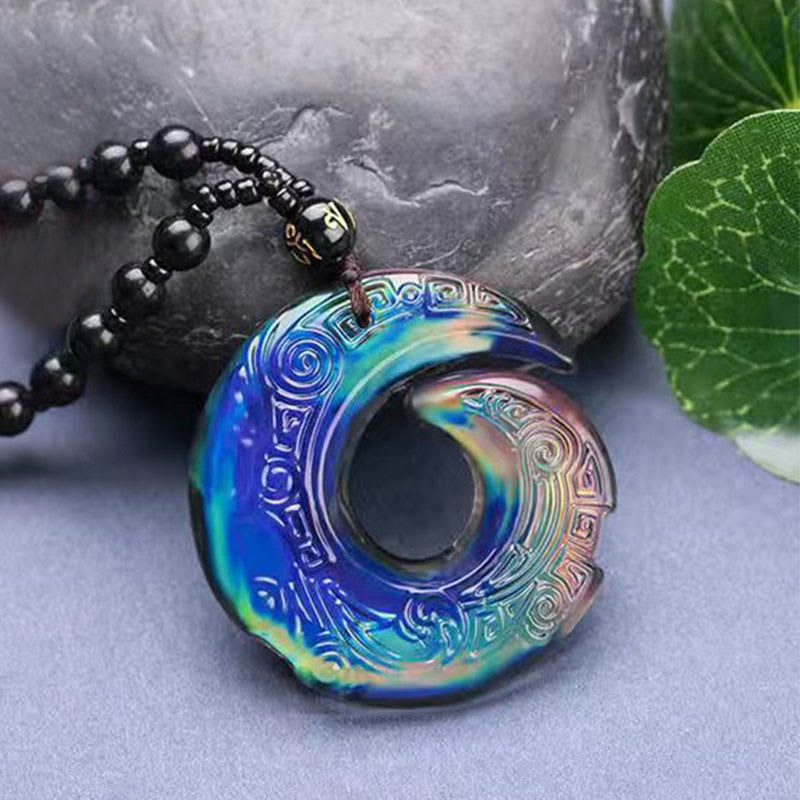 KarmaRipple's Color-Changing One's Fortune Improves Design Pattern Liuli Gemstone Pendant Necklace p17