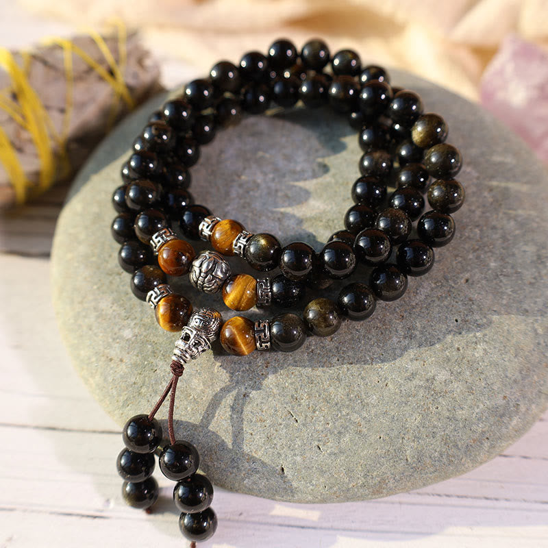 KarmaRipple's Golden Obsidian Energy Bracelet Pendant p2