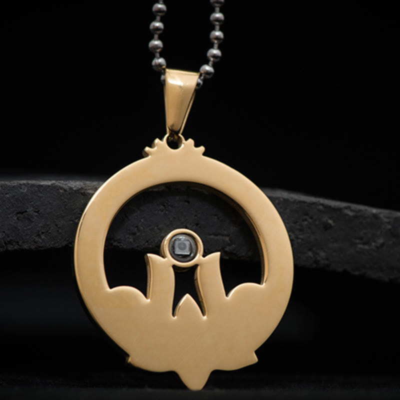 KarmaRipple's Lotus Titanium Steel Enlightenment Projection Shurangama Mantra Pendant Necklace p15