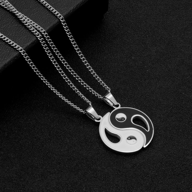 KarmaRipple's 2pcs Yin Yang Necklace Pair Pendant p7