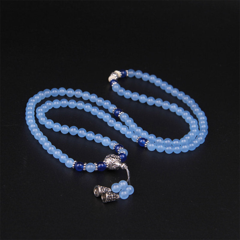 KarmaRipple's 108 Beadwork Blue Gemstone Balancing Bracelet Mala p7