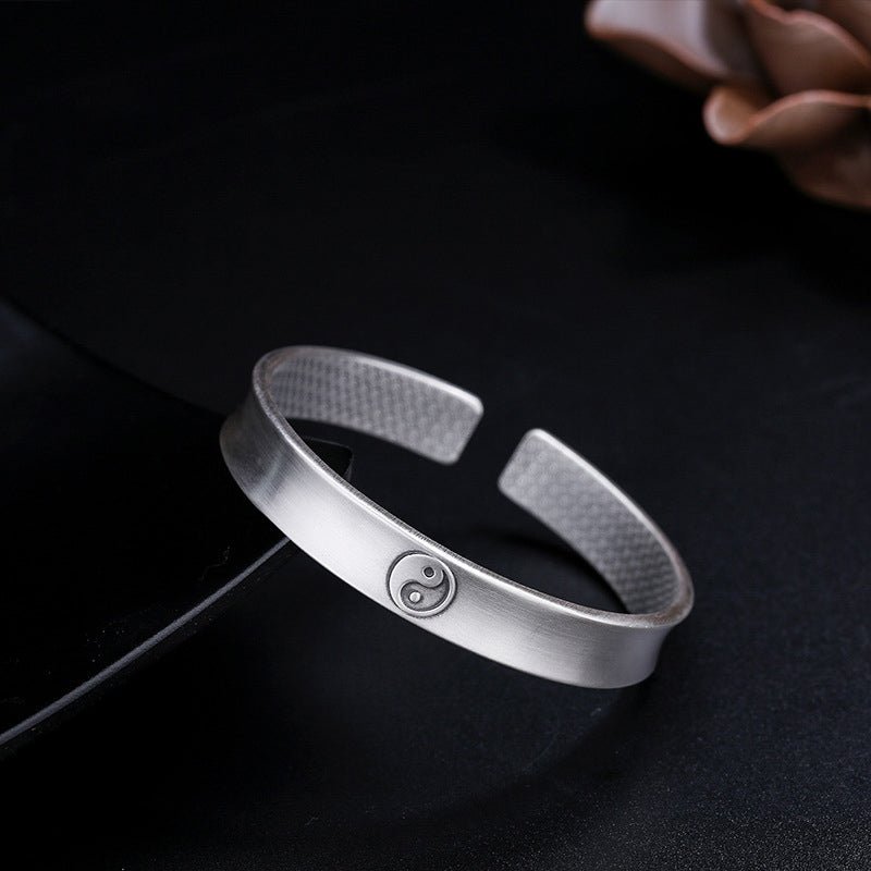 KarmaRipple's 999 Sterling Silver Yin Yang Auspicious Clouds Balance Balance Bracelet p13