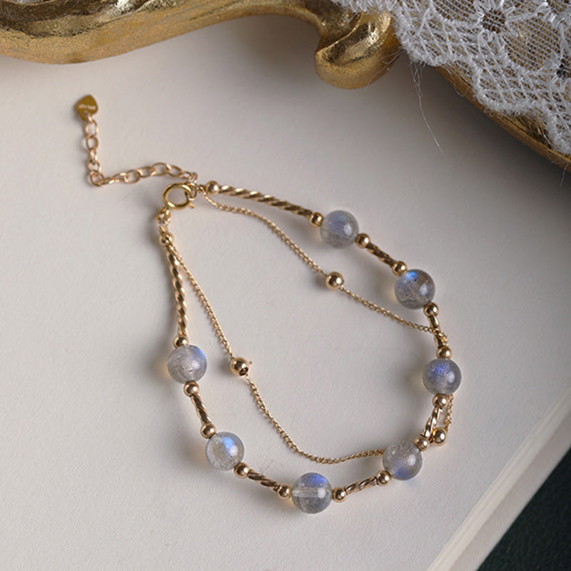 KarmaRipple's Moonstone'sitive Charming Chain Bracelet p2