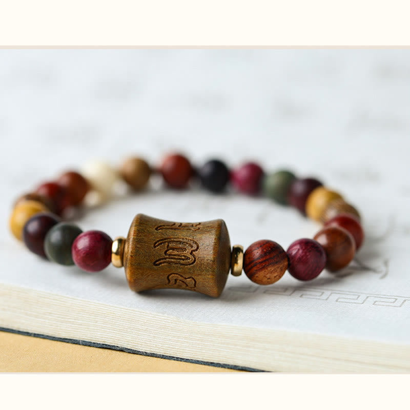 KarmaRipple's Tibet Multicolored Sandalwood Om Mani Padme Hum Protection Bracelet p11
