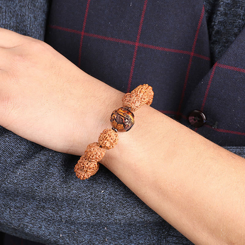 KarmaRipple's Tibet Rudraksha Bodhi Seed PiXiu Bronze Coin Wealth Fortune Bracelet p11