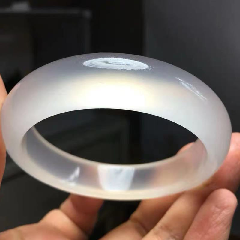 KarmaRipple's Authentic Translucent Golden Silk Jade Wealth Fortune Bracelet Bangle p4