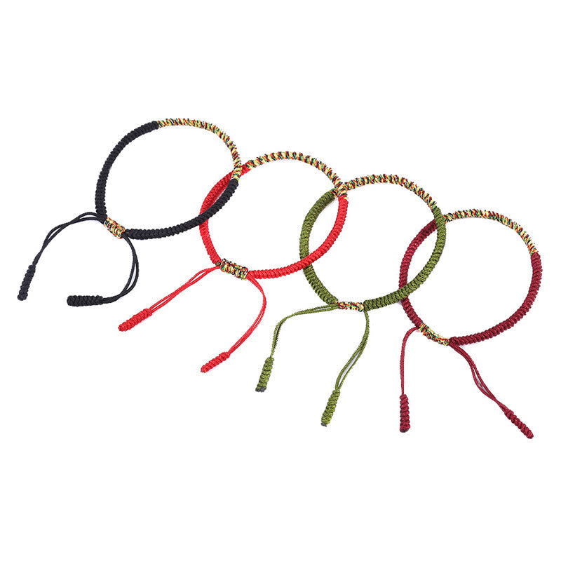 KarmaRipple's Tibetan Handmade Multicolor King Kong Weave Fortune Strength Woven Bracelet p16