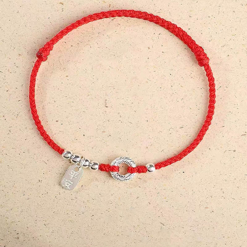 KarmaRipple's 925 Sterling Silver Auspicious Clouds Peace Buckle Safe And Sound Bracelet Anklet p15