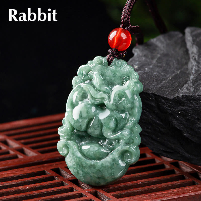 KarmaRipple's Authentic Jade 12 Chinese Zodiac Prosperity Pendant Necklace p5