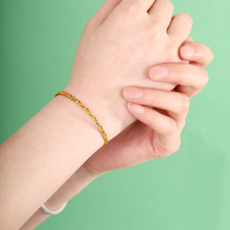 KarmaRipple's Handmade Multicolored Dragon Scale Pattern Braid String Bracelet p11